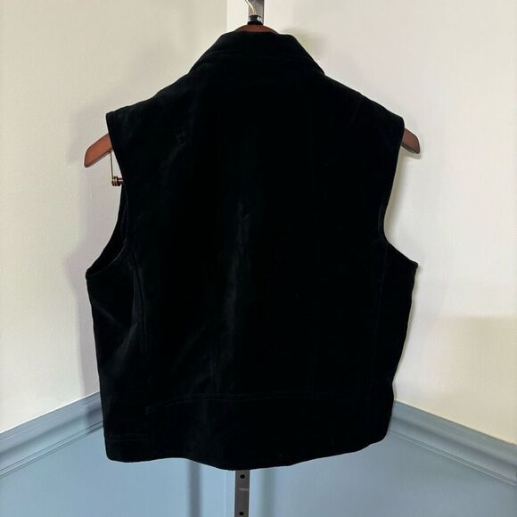 Lauren Ralph Lauren Velour Velvet Zip Front Vest Size Large - Picture 4 of 4